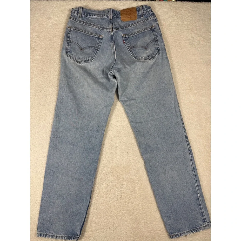 Levi's 550 Relaxed Fit Jeans Mens 33x32 Light Wash Good Vintage Made in USA 90s